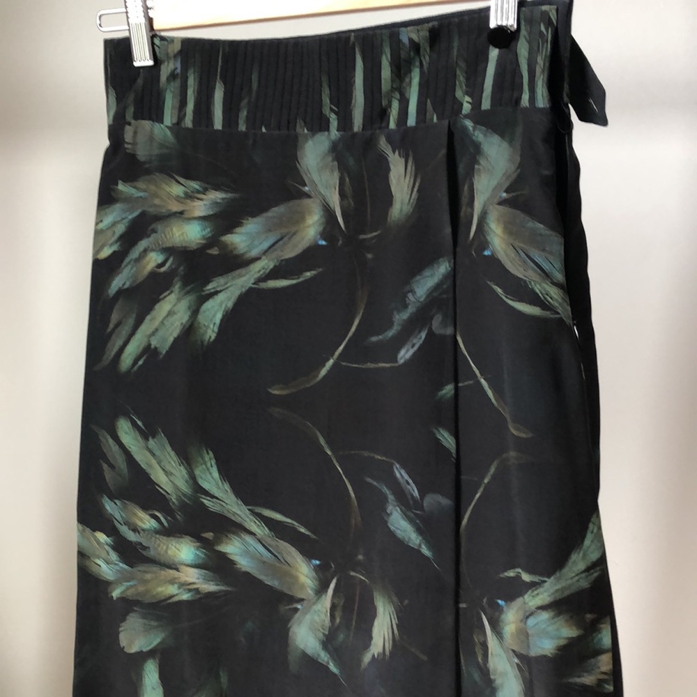 Knee length Silk Wrap-Style Skirt